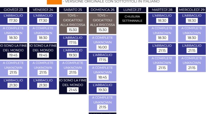 Cinema Esperia: i film della settimana