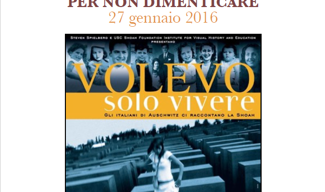 giornatamemoria Per non dimenticare, si comincia da piccoli al rispetto del ricordo Al Teatro Esperia di Bastia Umbra, la proiezione del film «Volevo solo vivere» di Mimmo Calopresti