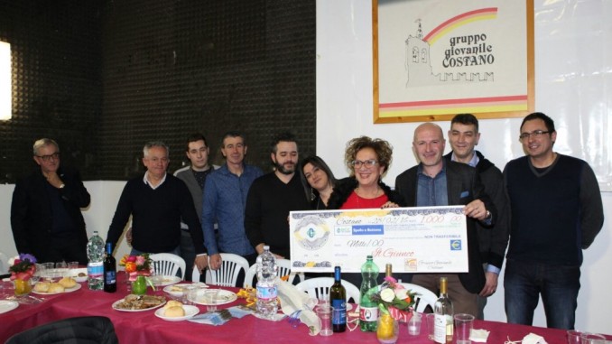 Gruppo Giovanile Costano ha donano 1000 euro a "Il Giunco"