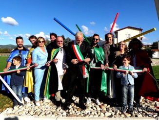 Inaugurazione rotonda intitolata al Palio De San Michele