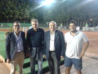 Da sinistra: il presidente Metelli, il segretario Paparelli, il giudice arbitro Malizia ed il gestore Bertolini.