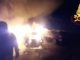 Incendio ed esplosione nella notte a Bastia Umbra, distrutte tre auto