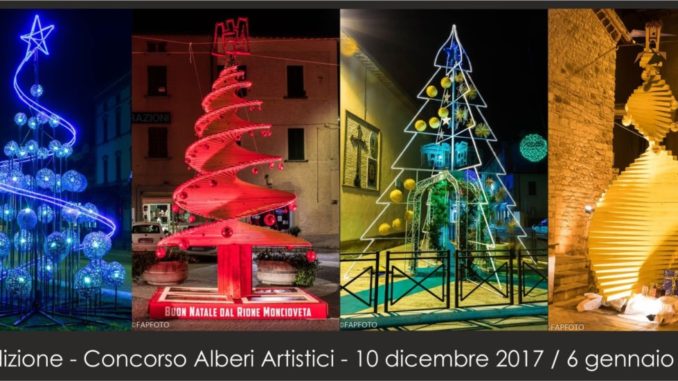 Alberi Artistici dei 4 Rioni del Palio, domenica accensione e via al concorso
