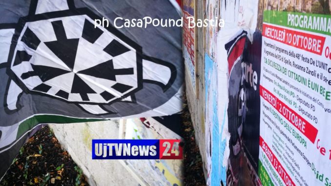 Strappati a Bastia Umbra i manifesti di CasaPound nel giorno della Marcia