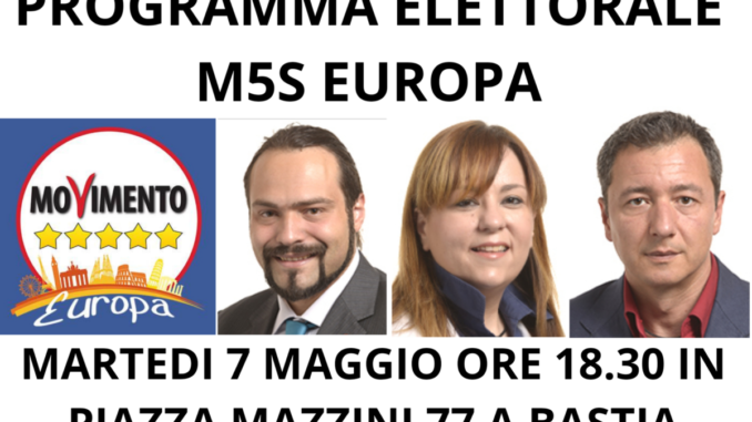 Martedì 7 maggio 2019 il M5Stelle presenta il suo programma per l'Europa
