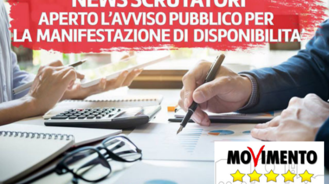 News scrutatori, aperto l'avviso per la manifestazione d'interesse