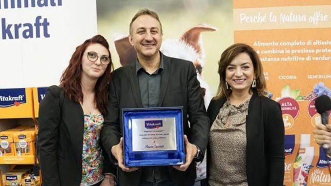 A Mauro Casciari il premio “vitakraft 2019” c'era anche Michela Sciurpa