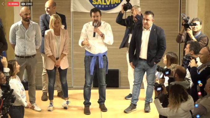Matteo Salvini a Bastia Umbra, la diretta all'Auditorium Sant'Angelo