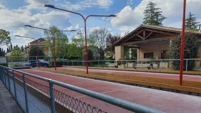 Ultimata riqualificazione campi da bocce Centro Sociale di Ospedalicchio