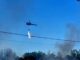 Vasto incendio a Bastia Umbra, bruciano i terreni zona Campiglione