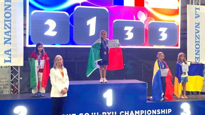 Bastia ha una nuova campionessa del mondo di karate, ha 9 anni è Adele Proietti, -27 kg