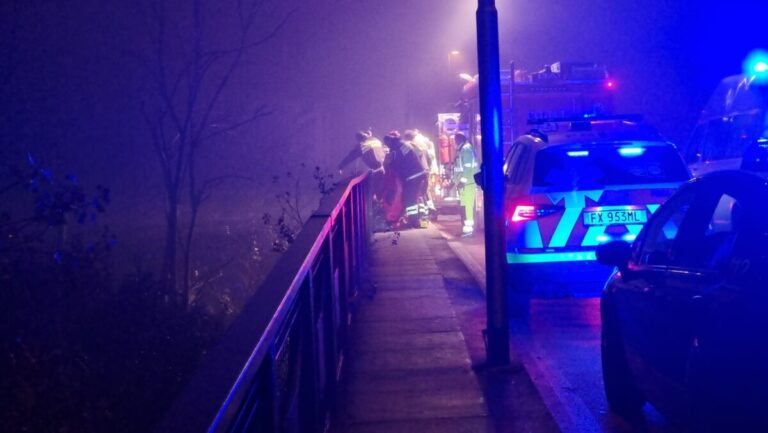 Un uomo si getta dal ponte di Bastiola, in tanti per salvarlo