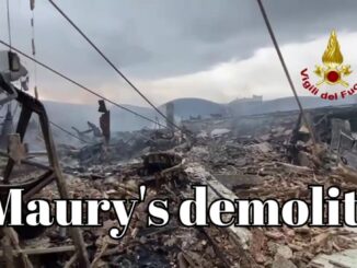 Del Maury's non più niente, solo un ammasso di macerie, demolito
