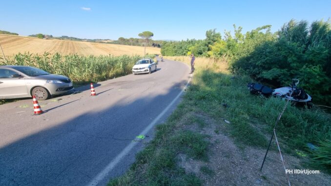 Incidente a Perugia: scontro tra moto e auto, ferito non grave motociclista di Bastia