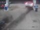Si schianta contro la pompa di carburante, le immagini video dello schianto