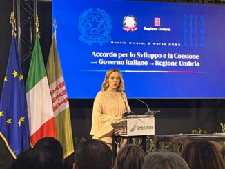 Meloni a Bastia Umbra per l'Accordo di Coesione tra il Governo e la Regione Umbria