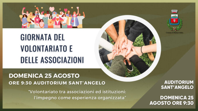 “Domenica 25 agosto Giornata delle Associazioni”