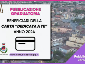 Pubblicata la graduatoria dei beneficiari della Carta "Dedicata a Te"