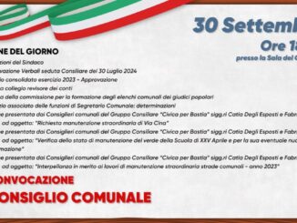 Consiglio Comunale di Bastia Umbra il 30 settembre 2024