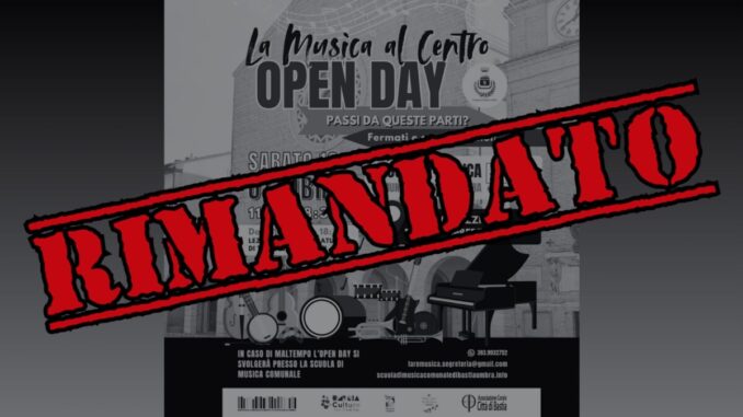Evento "La Musica al Centro" in Piazza Mazzini rinviato maltempo