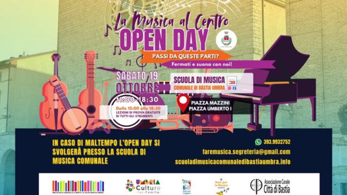 Open Day Scuola di Musica di Bastia Umbra: Sabato 19 ottobre