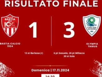 Olympia Thyrus supera il Bastia: 3-1 in trasferta