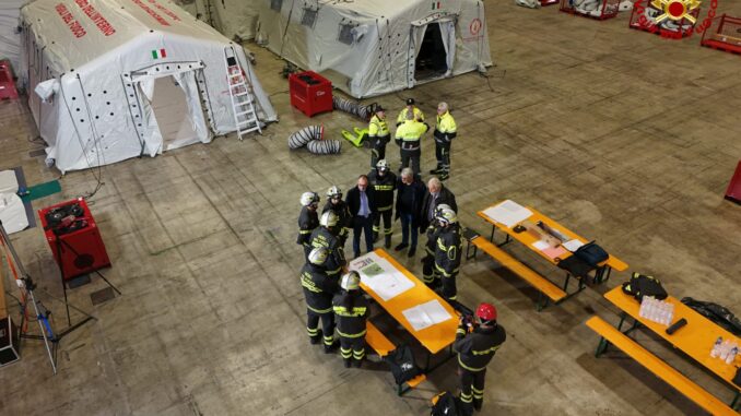 Esercitazione Moduli Supporto Logistico Vigili del Fuoco in Umbria