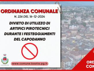 Divieto utilizzo fuochi d'articolo. Scatta l'ordinanza del Capodanno