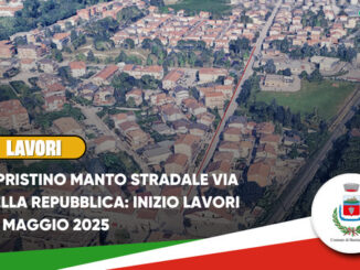 Ripristino asfalto in Via della Repubblica dal 28 maggio