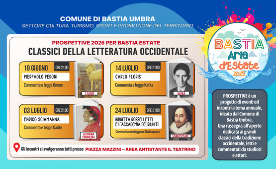 Classici letterari animano l'estate di Bastia Umbra