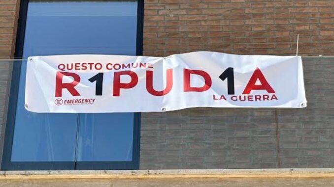 Bastia Umbra aderisce a R1PUD1A, Comune contro la guerra